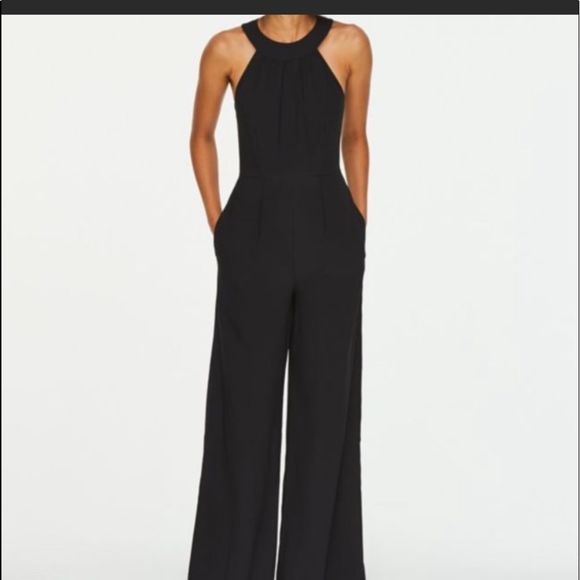 LOFT Pants - LOFT Black High Neck Wide Legged Jumpsuit Size 0